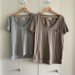 BUNDLE 2 Kuwalla tees tshirts grey and beige